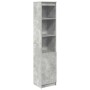 Aparador alto gris hormigón 37,5x35x180 cm madera de ingeniería de , Aparadores - Ref: Foro24-861673, Precio: 86,22 €, Descue...