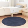 Long pile NAVARRA navy blue polyester rug 100x100 cm by , Rugs - Ref: Foro24-4102899, Price: 21,65 €, Discount: %