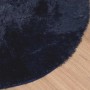 Long pile NAVARRA navy blue polyester rug 100x100 cm by , Rugs - Ref: Foro24-4102899, Price: 21,65 €, Discount: %
