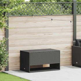 Schwarze Outdoor-Kissen 100x55x55,5 cm aus synthetischem Rattan von , Aufbewahrungsboxen für den Außenbereich - Ref: Foro24-4...