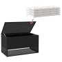Schwarze Outdoor-Kissen 100x55x55,5 cm aus synthetischem Rattan von , Aufbewahrungsboxen für den Außenbereich - Ref: Foro24-4...