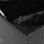 Schwarze Outdoor-Kissen 100x55x55,5 cm aus synthetischem Rattan von , Aufbewahrungsboxen für den Außenbereich - Ref: Foro24-4...