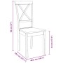 Esszimmerstühle, 2 Stück Massivholz aus Kautschuk von , Essstühle - Ref: Foro24-4102404, Preis: 118,04 €, Rabatt: %