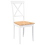 Sillas de comedor 2 unidades madera maciza de caucho blanco de , Sillas de comedor - Ref: Foro24-4102406, Precio: 118,04 €, D...