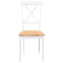 Esszimmerstühle, 2 Stück Massivholz aus weißem Kautschuk von , Essstühle - Ref: Foro24-4102406, Preis: 118,04 €, Rabatt: %