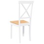 Esszimmerstühle, 2 Stück Massivholz aus weißem Kautschuk von , Essstühle - Ref: Foro24-4102406, Preis: 118,04 €, Rabatt: %
