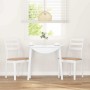 Sillas de comedor con cojines 2uds madera maciza blanco caucho de , Sillas de comedor - Ref: Foro24-4102522, Precio: 134,43 €...