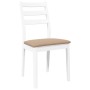 Sillas de comedor con cojines 2uds madera maciza blanco caucho de , Sillas de comedor - Ref: Foro24-4102522, Precio: 134,43 €...