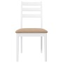Sillas de comedor con cojines 2uds madera maciza blanco caucho de , Sillas de comedor - Ref: Foro24-4102522, Precio: 134,43 €...