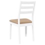 Sillas de comedor con cojines 2uds madera maciza blanco caucho de , Sillas de comedor - Ref: Foro24-4102522, Precio: 134,43 €...