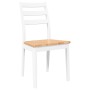 Sillas de comedor 2 unidades madera maciza de caucho blanco de , Sillas de comedor - Ref: Foro24-4102520, Precio: 139,60 €, D...