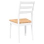 Sillas de comedor 2 unidades madera maciza de caucho blanco de , Sillas de comedor - Ref: Foro24-4102520, Precio: 139,60 €, D...
