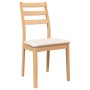 Esszimmerstühle mit Kissen, 2 Stück, aus massivem Naturkautschukholz. von , Essstühle - Ref: Foro24-4102517, Preis: 134,53 €,...