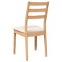 Esszimmerstühle mit Kissen, 2 Stück, aus massivem Naturkautschukholz. von , Essstühle - Ref: Foro24-4102517, Preis: 134,53 €,...