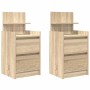 Nachttische mit 2 Schubladen 2 Stück Sonoma-Eiche 38x34x80 cm von , Nachttische - Ref: Foro24-861360, Preis: 101,69 €, Rabatt: %