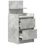 Bedside tables with 2 drawers 2 units concrete gray 38x34x80 cm by , Nightstands - Ref: Foro24-861362, Price: 97,80 €, Discou...