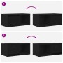 TV-Möbel 2 Stück Schwarz-Eiche 60x31x25,5 cm Ingenieurholz von , TV-Möbel - Ref: Foro24-861439, Preis: 67,64 €, Rabatt: %