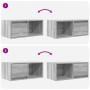 TV-Möbel 2 Stück, Sonoma-Grau, 60x31x25,5 cm, aus Holzwerkstoff von , TV-Möbel - Ref: Foro24-861447, Preis: 65,82 €, Rabatt: %