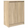 Zapatero roble Sonoma 57x34x76 cm Madera de ingeniería by , Shoe racks and shoe organizers - Ref: Foro24-861870, Price: 78,50...
