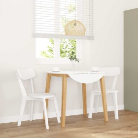 Esszimmerstühle, 2 Stück Massivholz aus weißem Kautschuk von , Essstühle - Ref: Foro24-4102433, Preis: 120,13 €, Rabatt: %