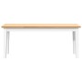 Bank 110 cm Massivholz weißer Kautschuk von , Ess- und Küchenbänke - Ref: Foro24-4102607, Preis: 85,92 €, Rabatt: %