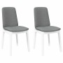 Esszimmerstühle mit Kissen, 2 Stück Massivholz, weißer Kautschuk von , Essstühle - Ref: Foro24-4102446, Preis: 123,88 €, Raba...