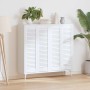 Puerta de armario de lamas 4 uds blanco 99x29,5 cm de , Puertas de armarios - Ref: Foro24-4015908, Precio: 105,28 €, Descuent...