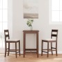 Barhocker mit 2 massiven Holzpolstern in braunem Kautschuk. von , Küchenhocker - Ref: Foro24-4102555, Preis: 136,92 €, Rabatt: %