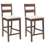 Barhocker mit 2 massiven Holzpolstern in braunem Kautschuk. von , Küchenhocker - Ref: Foro24-4102555, Preis: 136,92 €, Rabatt: %