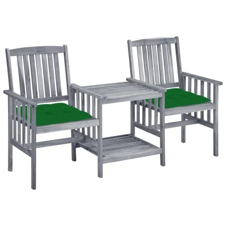Garden chairs with table and solid acacia wood cushions by vidaXL, Garden sets - Ref: Foro24-3061322, Price: 159,34 €, Discou...