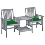 Garden chairs with table and solid acacia wood cushions by vidaXL, Garden sets - Ref: Foro24-3061322, Price: 159,34 €, Discou...