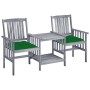 Gartenstühle mit Tisch und Kissen aus massivem Akazienholz von vidaXL, Gartensets - Ref: Foro24-3061322, Preis: 161,38 €, Rab...