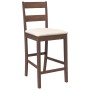 Bar stools with 2 solid wood brown rubber cushions by , Kitchen stools - Ref: Foro24-4102555, Price: 136,92 €, Discount: %