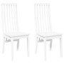 Esszimmerstühle, 2 Stück Massivholz aus weißem Kautschuk von , Essstühle - Ref: Foro24-4102459, Preis: 150,43 €, Rabatt: %