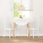 Sillas de comedor 2 unidades madera maciza de caucho blanco de , Sillas de comedor - Ref: Foro24-4102459, Precio: 150,34 €, D...