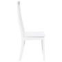 Sillas de comedor 2 unidades madera maciza de caucho blanco de , Sillas de comedor - Ref: Foro24-4102459, Precio: 150,34 €, D...