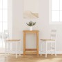 Bar stools 2 units solid white rubber wood by , Kitchen stools - Ref: Foro24-4102560, Price: 136,84 €, Discount: %