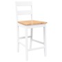 Barhocker 2 Stück Massivholz Weiß Gummi von , Küchenhocker - Ref: Foro24-4102560, Preis: 136,84 €, Rabatt: %