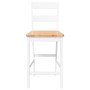 Barhocker 2 Stück Massivholz Weiß Gummi von , Küchenhocker - Ref: Foro24-4102560, Preis: 136,84 €, Rabatt: %