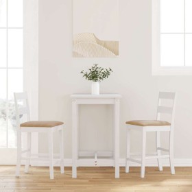 Barhocker mit 2 Stück massiven weißen Gummiholz-Sitzkissen. von , Küchenhocker - Ref: Foro24-4102562, Preis: 137,47 €, Rabatt: %
