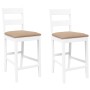 Barhocker mit 2 Stück massiven weißen Gummiholz-Sitzkissen. von , Küchenhocker - Ref: Foro24-4102562, Preis: 137,47 €, Rabatt: %