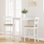 Barhocker mit 2 Stück massiven weißen Gummiholz-Sitzkissen. von , Küchenhocker - Ref: Foro24-4102562, Preis: 137,47 €, Rabatt: %