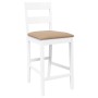 Barhocker mit 2 Stück massiven weißen Gummiholz-Sitzkissen. von , Küchenhocker - Ref: Foro24-4102562, Preis: 137,47 €, Rabatt: %