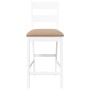 Barhocker mit 2 Stück massiven weißen Gummiholz-Sitzkissen. von , Küchenhocker - Ref: Foro24-4102562, Preis: 137,47 €, Rabatt: %
