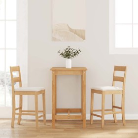 Bar stools with 2 solid natural rubber wood cushions by , Kitchen stools - Ref: Foro24-4102557, Price: 137,37 €, Discount: %