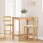 Barhocker mit 2 Sitzkissen aus massivem Naturkautschukholz von , Küchenhocker - Ref: Foro24-4102557, Preis: 137,37 €, Rabatt: %