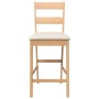Barhocker mit 2 Sitzkissen aus massivem Naturkautschukholz von , Küchenhocker - Ref: Foro24-4102557, Preis: 137,37 €, Rabatt: %