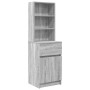 Gray Sonoma bedside table 39x35x125 cm engineered wood by , Nightstands - Ref: Foro24-861315, Price: 81,42 €, Discount: %