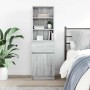 Gray Sonoma bedside table 39x35x125 cm engineered wood by , Nightstands - Ref: Foro24-861315, Price: 81,42 €, Discount: %