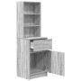 Gray Sonoma bedside table 39x35x125 cm engineered wood by , Nightstands - Ref: Foro24-861315, Price: 81,42 €, Discount: %